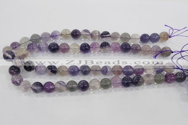 CFL204 15.5 inches 12mm round purple fluorite gemstone beads wholesale