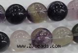 CFL206 15.5 inches 16mm round purple fluorite gemstone beads wholesale