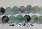 CFL252 15.5 inches 8mm faceted round natural fluorite beads