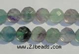 CFL253 15.5 inches 10mm faceted round natural fluorite beads