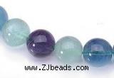 CFL30 16 inch 12mm B grade round natural fluorite gemstone beads
