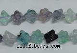 CFL303 15.5 inches 10*10mm carved cube natural fluorite beads