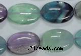 CFL318 15.5 inches 18*25mm oval natural fluorite beads wholesale