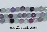 CFL323 15.5 inches 6mm faceted round natural fluorite beads