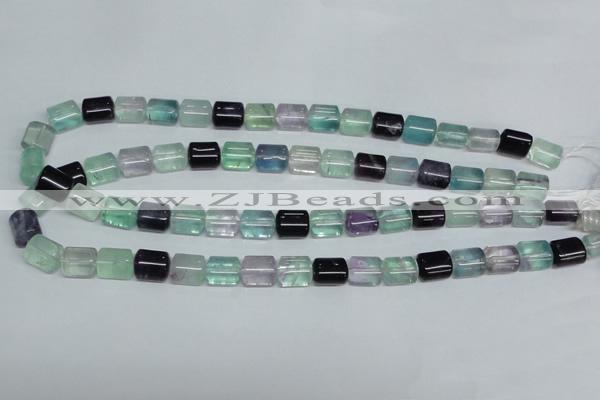 CFL329 15.5 inches 8*12mm flat column natural fluorite beads