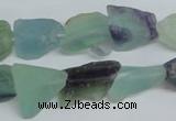 CFL333 15.5 inches 12*18mm nugget natural fluorite beads wholesale