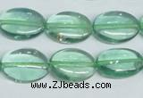 CFL336 15.5 inches 13*18mm oval natural green fluorite beads