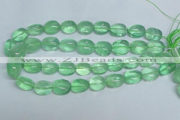 CFL340 15.5 inches 15*20mm nugget natural green fluorite beads