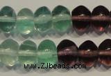 CFL562 15.5 inches 6*8mm rondelle fluorite gemstone beads wholesale