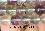 CFL581 15.5 inches 6mm round AAAA grade fluorite gemstone beads