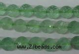 CFL623 15.5 inches 10mm faceted round green fluorite beads wholesale