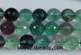 CFL63 15.5 inches 10mm faceted round A grade natural fluorite beads