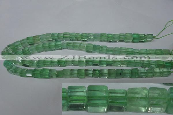 CFL632 15.5 inches 8*8mm cube green fluorite beads wholesale