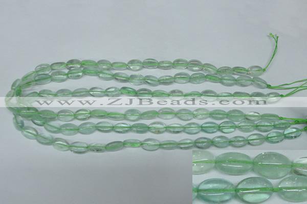 CFL641 15.5 inches 8*12mm oval green fluorite beads wholesale