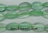 CFL642 15.5 inches 10*14mm oval green fluorite beads wholesale