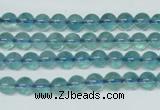 CFL661 15.5 inches 6mm round AB grade blue fluorite beads wholesale