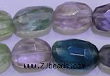 CFL728 15.5 inches 16*22mm faceted nuggets natural fluorite beads