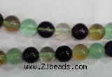 CFL753 15.5 inches 10mm round rainbow fluorite gemstone beads