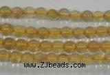 CFL800 15.5 inches 4mm round yellow fluorite gemstone beads