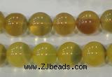 CFL804 15.5 inches 12mm round yellow fluorite gemstone beads