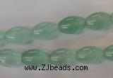 CFL862 15.5 inches 8*12mm rice green fluorite gemstone beads