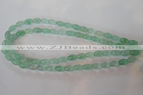 CFL862 15.5 inches 8*12mm rice green fluorite gemstone beads