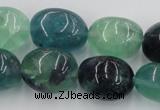 CFL954 15.5 inches 18*22mm nuggets natural fluorite beads wholesale