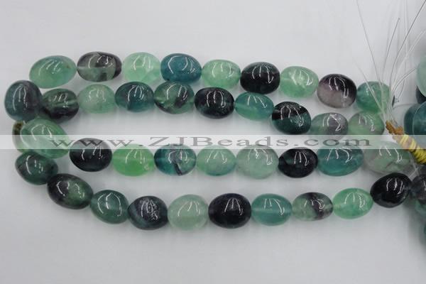 CFL954 15.5 inches 18*22mm nuggets natural fluorite beads wholesale