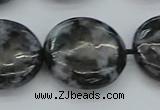 CFS316 15.5 inches 25mm flat round feldspar gemstone beads