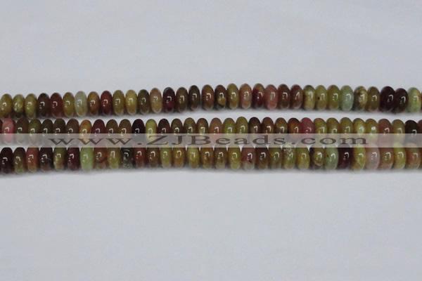 CFW110 15.5 inches 6*12mm rondelle flower jade gemstone beads