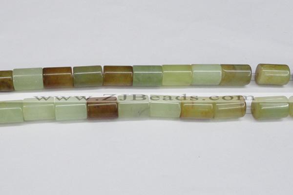 CFW119 15.5 inches 15*20mm tube flower jade gemstone beads