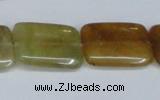 CFW151 15.5 inches 15*20mm rectangle flower jade gemstone beads