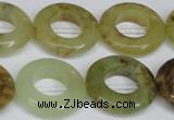 CFW168 15.5 inches 22mm donut flower jade gemstone beads