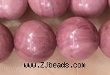 CFW53 15.5 inches 10mm round natural pink wooden jasper beads