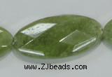 CGA106 15.5 inches 20*40mm faceted oval natural green garnet beads