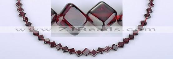 CGA11 15 inches 6*6mm rhombic garnet  gemstone beads Wholesale