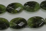 CGA110 15.5 inches 15*20mm faceted oval natural green garnet beads