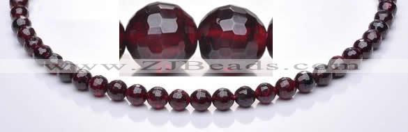 CGA20 15.5 inches 4.5mm faceted round natural garnet gemstone beads Wholesa