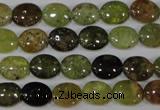 CGA220 15.5 inches 8*10mm oval natural green garnet beads