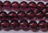 CGA356 15 inches 3mm round natural red garnet beads wholesale