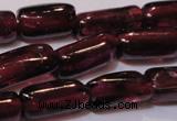 CGA367 15 inches 3*7mm tube natural red garnet beads wholesale