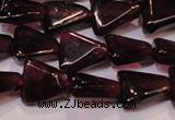 CGA390 15 inches 6*7mm triangle natural red garnet beads wholesale