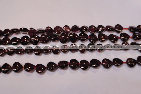 CGA392 15 inches 7*7mm heart natural red garnet beads wholesale