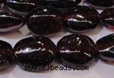 CGA397 15 inches 7*9mm oval natural red garnet beads wholesale