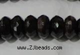 CGA460 15.5 inches 6*10mm faceted rondelle natural red garnet beads