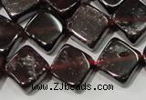 CGA472 15.5 inches 8*8mm diamond natural red garnet beads