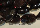 CGA481 15.5 inches 8*12mm faceted oval natural red garnet beads