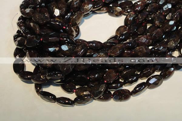 CGA481 15.5 inches 8*12mm faceted oval natural red garnet beads