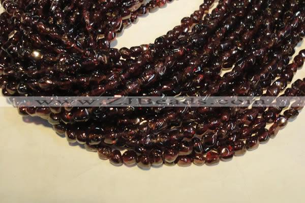 CGA488 15.5 inches 4mm - 5mm nuggets natural red garnet beads