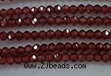 CGA515 15.5 inches 2*2.5mm faceted rondelle red garnet beads